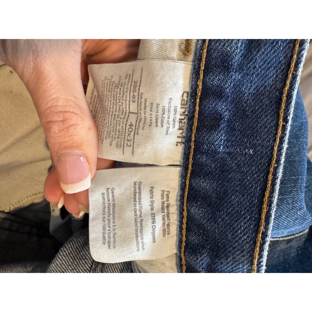 Carhartt FR Flame Resistant Work Jeans Mens 40x32 Medium Wash Denim CAT 2 NFPA - Picture 7 of 8